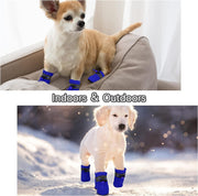 "Cozy and Stylish Winter Dog Shoes - Keep Your Pup'S Paws Warm and Protected with Anti-Slip Boots and Reflective Straps!"