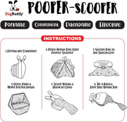 "Convenient and Portable Dog Pooper Scooper with Bag Attachment and Bonus Accessories - Perfect for Small and Large Dogs - Includes Leash Clip and Dog Poop Bags (Medium, Kiwi)"