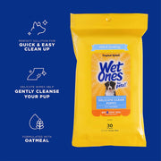 "Delicate Clean Puppy Wipes: Soothing and Refreshing Grooming Wipes with Oatmeal and Tropical Splash Scent - Perfect for Your Precious Pup! (30 Ct Pouch)"