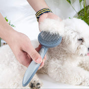 "Ultimate Self-Cleaning Pet Grooming Brush - Say Goodbye to Shedding Fur! Perfect for Dogs and Cats - Your Furry Friends Will Adore It! (Green)"