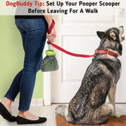 "Convenient and Portable Dog Pooper Scooper with Bag Attachment and Bonus Accessories - Perfect for Small and Large Dogs - Includes Leash Clip and Dog Poop Bags (Medium, Kiwi)"