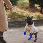 "Cozy and Stylish Winter Dog Shoes - Keep Your Pup'S Paws Warm and Protected with Anti-Slip Boots and Reflective Straps!"