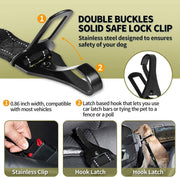 "Keep Your Furry Friend Safe on the Road - 2 Pack of Multi-Functional Dog Seat Belts with Adjustable and Reflective Design"