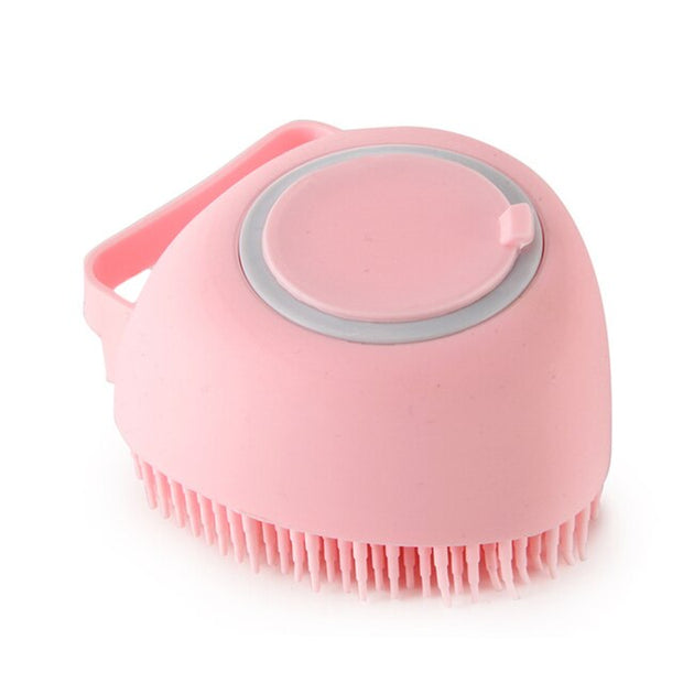 "Ultimate Pet Spa Experience: Luxurious Silicone Massage Brush for Dogs and Cats - Promotes Healthy Skin and Coat during Bath Time"