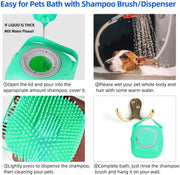 "Ultimate Pet Spa Experience: Luxurious Silicone Massage Brush for Dogs and Cats - Promotes Healthy Skin and Coat during Bath Time"