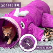 "Enchanting Mewniverse Multi-Pet Tunnel: the Ultimate Boredom Buster for Dogs, Cats, and Small Animals!"